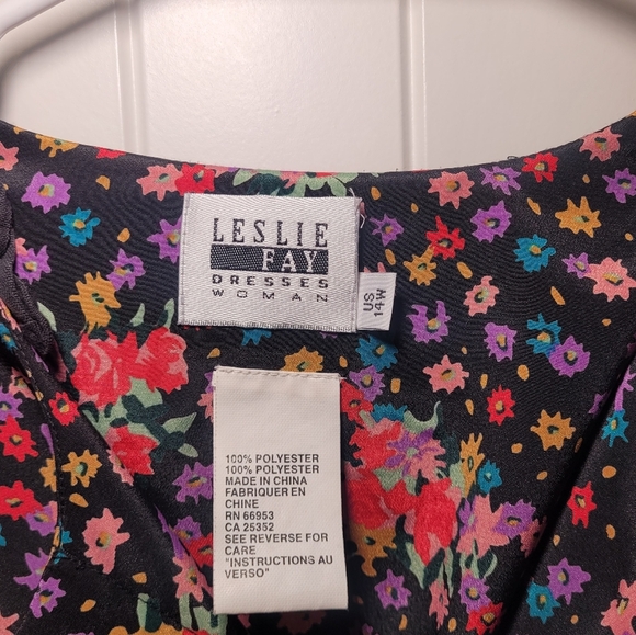 Leslie fay dress with shoulder pads size 14w - Picture 2 of 3